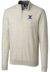 Main image for Cutter and Buck Xavier Musketeers Mens Oatmeal Lakemont Long Sleeve 1/4 Zip Pullover