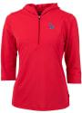 Ole Miss Rebels Womens Cutter and Buck Virtue Eco Pique Hooded Sweatshirt - Red