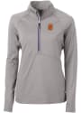Syracuse Orange Womens Cutter and Buck Adapt Eco Pullover - Grey