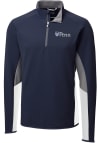 Main image for Cutter and Buck Pennsylvania Quakers Mens Navy Blue Traverse Colorblock Long Sleeve 1/4 Zip Pull..