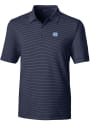North Carolina Tar Heels Cutter and Buck Forge Pencil Stripe Polo Shirt - Navy Blue