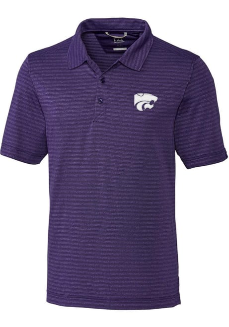 Mens K-State Wildcats Purple Cutter and Buck Cascade Short Sleeve Polo Shirt