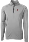 Main image for Cutter and Buck Auburn Tigers Mens Grey Adapt Eco Knit Long Sleeve 1/4 Zip Pullover