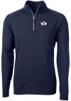 Main image for Cutter and Buck BYU Cougars Mens Navy Blue Adapt Eco Knit Long Sleeve 1/4 Zip Pullover