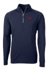 Main image for Cutter and Buck Dayton Flyers Mens Navy Blue Adapt Eco Knit Long Sleeve 1/4 Zip Pullover