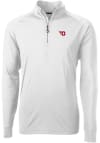 Main image for Cutter and Buck Dayton Flyers Mens White Adapt Eco Knit Long Sleeve 1/4 Zip Pullover