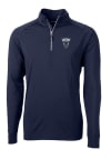 Main image for Cutter and Buck Howard Bison Mens Navy Blue Adapt Eco Knit Long Sleeve 1/4 Zip Pullover