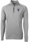 Main image for Cutter and Buck Howard Bison Mens Grey Adapt Eco Knit Long Sleeve 1/4 Zip Pullover
