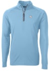 Main image for Cutter and Buck North Carolina Tar Heels Mens Blue Adapt Eco Knit Long Sleeve Qtr Zip Pullover