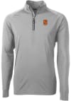 Main image for Cutter and Buck Syracuse Orange Mens Grey Adapt Eco Knit Long Sleeve 1/4 Zip Pullover