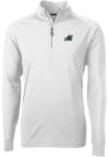 Main image for Cutter and Buck Tulane Green Wave Mens White Adapt Eco Knit Long Sleeve 1/4 Zip Pullover