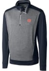 Main image for Cutter and Buck Auburn Tigers Mens Navy Blue Replay Long Sleeve 1/4 Zip Pullover