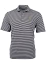 Appalachian State Mountaineers Cutter and Buck Virtue Eco Pique Stripe Polo Shirt - Black