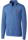 Main image for Cutter and Buck Boise State Broncos Mens Blue Shoreline Long Sleeve 1/4 Zip Pullover