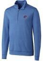 Boise State Broncos Cutter and Buck Shoreline 1/4 Zip Pullover - Blue