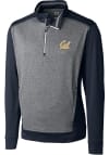 Main image for Cutter and Buck Cal Golden Bears Mens Navy Blue Replay Long Sleeve 1/4 Zip Pullover