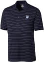 Columbia University Lions Cutter and Buck Franklin Stripe Polo Shirt - Navy Blue