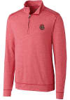 Main image for Cutter and Buck Cornell Big Red Mens Red Shoreline Long Sleeve 1/4 Zip Pullover