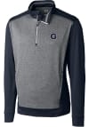 Main image for Cutter and Buck Georgetown Hoyas Mens Navy Blue Replay Long Sleeve 1/4 Zip Pullover