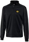 Main image for Cutter and Buck Iowa Hawkeyes Mens Black Edge Long Sleeve 1/4 Zip Pullover