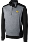 Main image for Cutter and Buck Iowa Hawkeyes Mens Black Replay Long Sleeve 1/4 Zip Pullover