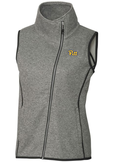 Womens Pitt Panthers Grey Cutter and Buck Mainsail Vest