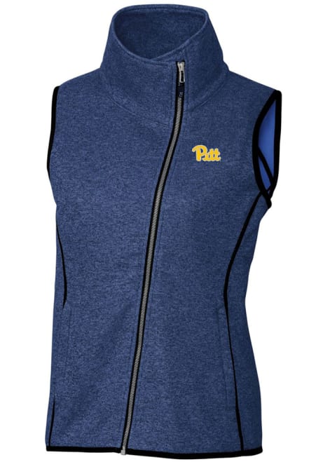 Womens Pitt Panthers Blue Cutter and Buck Mainsail Vest