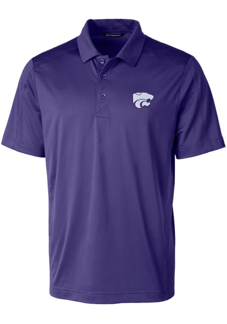 Mens K-State Wildcats Purple Cutter and Buck Prospect Short Sleeve Polo Shirt