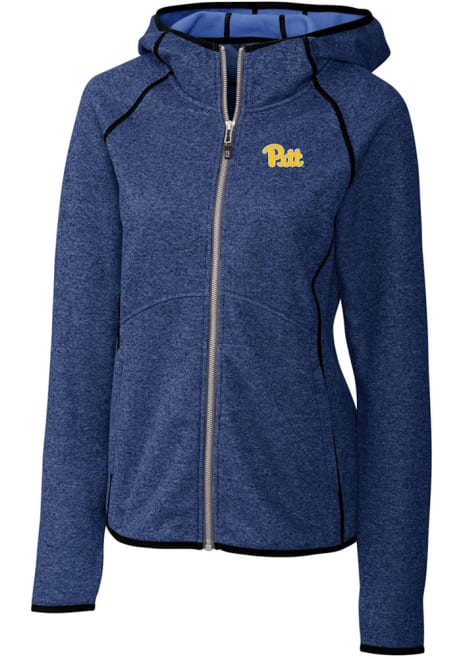 Womens Pitt Panthers Blue Cutter and Buck Mainsail Medium Weight Jacket