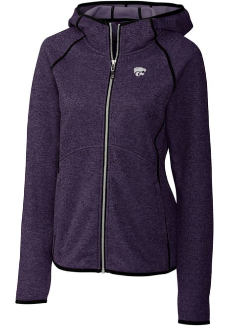 Womens K-State Wildcats Purple Cutter and Buck Mainsail Medium Weight Jacket
