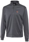 Main image for Cutter and Buck Miami Hurricanes Mens Grey Edge Long Sleeve 1/4 Zip Pullover