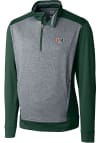 Main image for Cutter and Buck Miami Hurricanes Mens Green Replay Long Sleeve 1/4 Zip Pullover