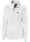 Main image for Cutter and Buck Miami Hurricanes Womens White Jackson 1/4 Zip Pullover