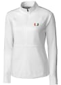 Miami Hurricanes Womens Cutter and Buck Pennant Sport Full Zip Jacket - White
