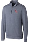 Main image for Cutter and Buck Ole Miss Rebels Mens Navy Blue Shoreline Long Sleeve 1/4 Zip Pullover