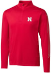 Main image for Cutter and Buck Nebraska Cornhuskers Mens Red Pennant Sport Long Sleeve 1/4 Zip Pullover