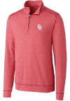 Main image for Cutter and Buck Oklahoma Sooners Mens Crimson Shoreline Long Sleeve 1/4 Zip Pullover