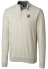 Main image for Cutter and Buck Chicago Cubs Mens Oatmeal Lakemont Long Sleeve 1/4 Zip Pullover
