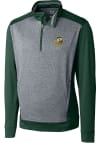 Main image for Cutter and Buck Oregon Ducks Mens Green Replay Long Sleeve 1/4 Zip Pullover