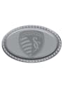 Sporting Kansas City Domed Bling Oval Car Emblem - Silver