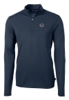 Main image for Cutter and Buck Cincinnati Reds Mens Navy Blue Americana Virtue Eco Pique Big and Tall Qtr Zip