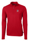 Main image for Cutter and Buck Detroit Tigers Mens Red Virtue Eco Pique Big and Tall 1/4 Zip Pullover