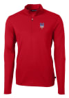 Main image for Cutter and Buck New York Mets Mens Red Virtue Eco Pique Big and Tall 1/4 Zip Pullover