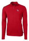 Main image for Cutter and Buck Tampa Bay Rays Mens Red Virtue Eco Pique Big and Tall 1/4 Zip Pullover