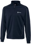 Main image for Cutter and Buck Pennsylvania Quakers Mens Navy Blue Edge Long Sleeve 1/4 Zip Pullover