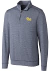 Main image for Cutter and Buck Pitt Panthers Mens Navy Blue Shoreline Long Sleeve 1/4 Zip Pullover