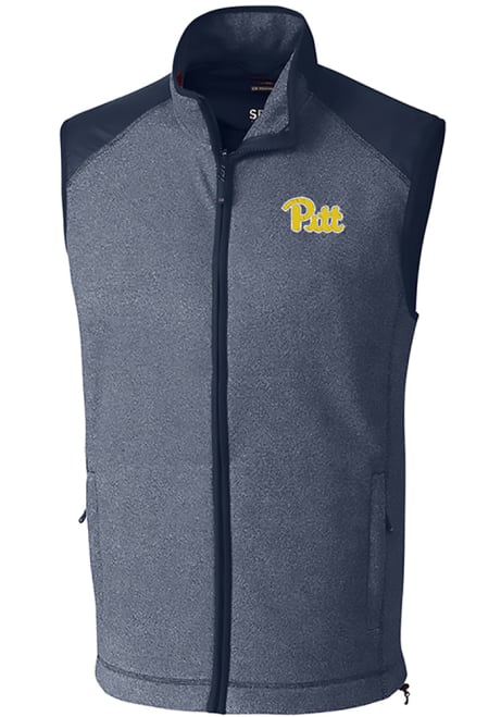 Mens Pitt Panthers Navy Blue Cutter and Buck Cedar Park Vest