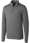 Main image for Cutter and Buck Rutgers Scarlet Knights Mens Grey Shoreline Long Sleeve 1/4 Zip Pullover