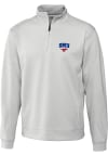 Main image for Cutter and Buck SMU Mustangs Mens White Edge Long Sleeve 1/4 Zip Pullover
