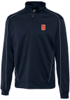 Main image for Cutter and Buck Syracuse Orange Mens Navy Blue Edge Long Sleeve 1/4 Zip Pullover